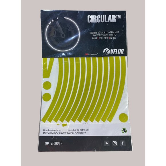 Motor Bike Circular 3M Technology Reflective Strips 15” 19” - Picture 1 of 5
